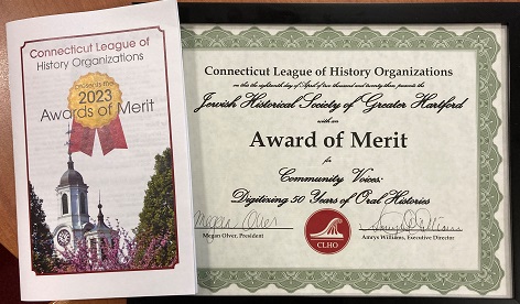 Oral History Project Wins Award