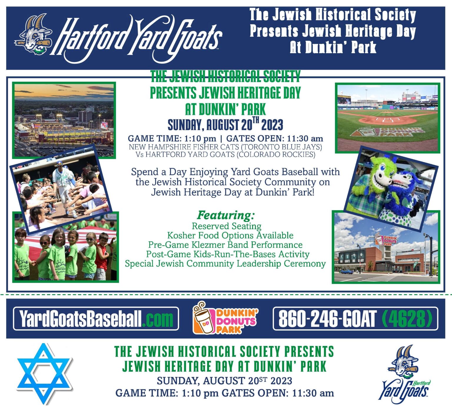 Jewish Heritage Day at the Yard Goats 8.20.23